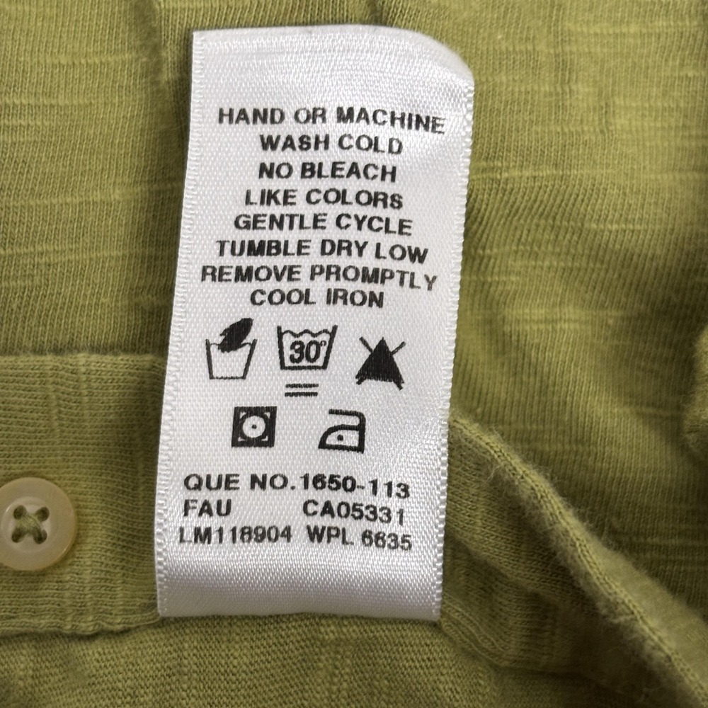 Woolrich Shirt Mens XL Olive Green Short Sleeve Button Front Cotton Pockets - Picture 6 of 15